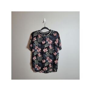 Hollister Mens Floral Print Round Neck Short Sleeve T-Shirt M